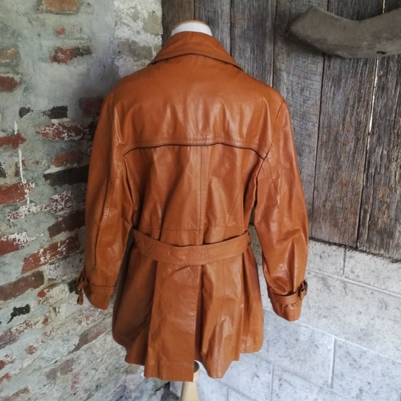Vintage Leather Coat - Picture 7 of 8